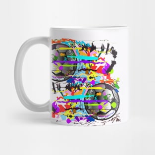 T- Shirt drawing and painting football speed Mug